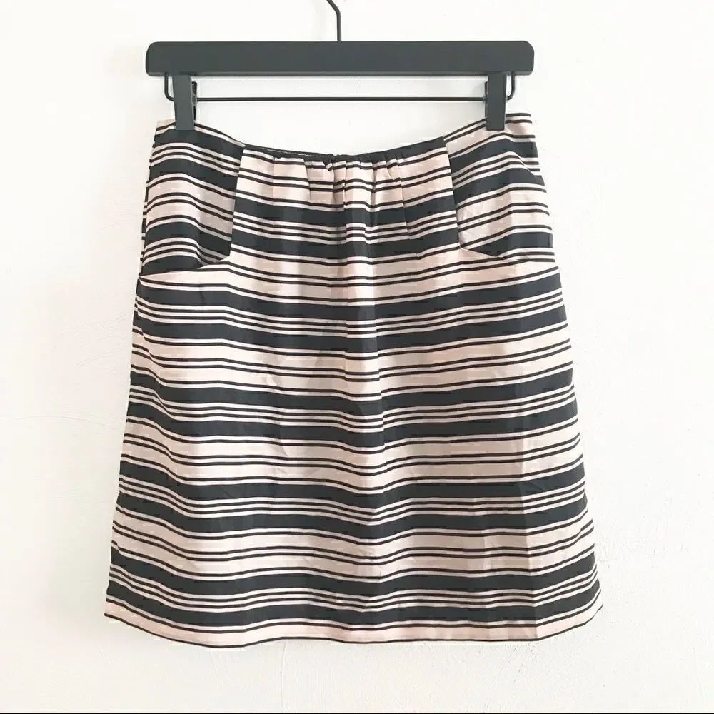 * Francesca’s ** pleated striped mini skirt